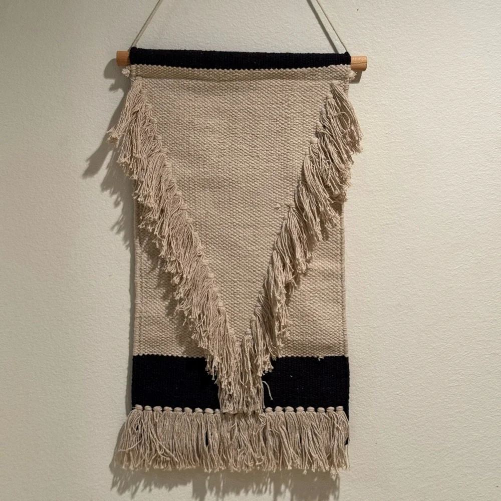 Bohemian Beige and Black Wall Hanging Decor